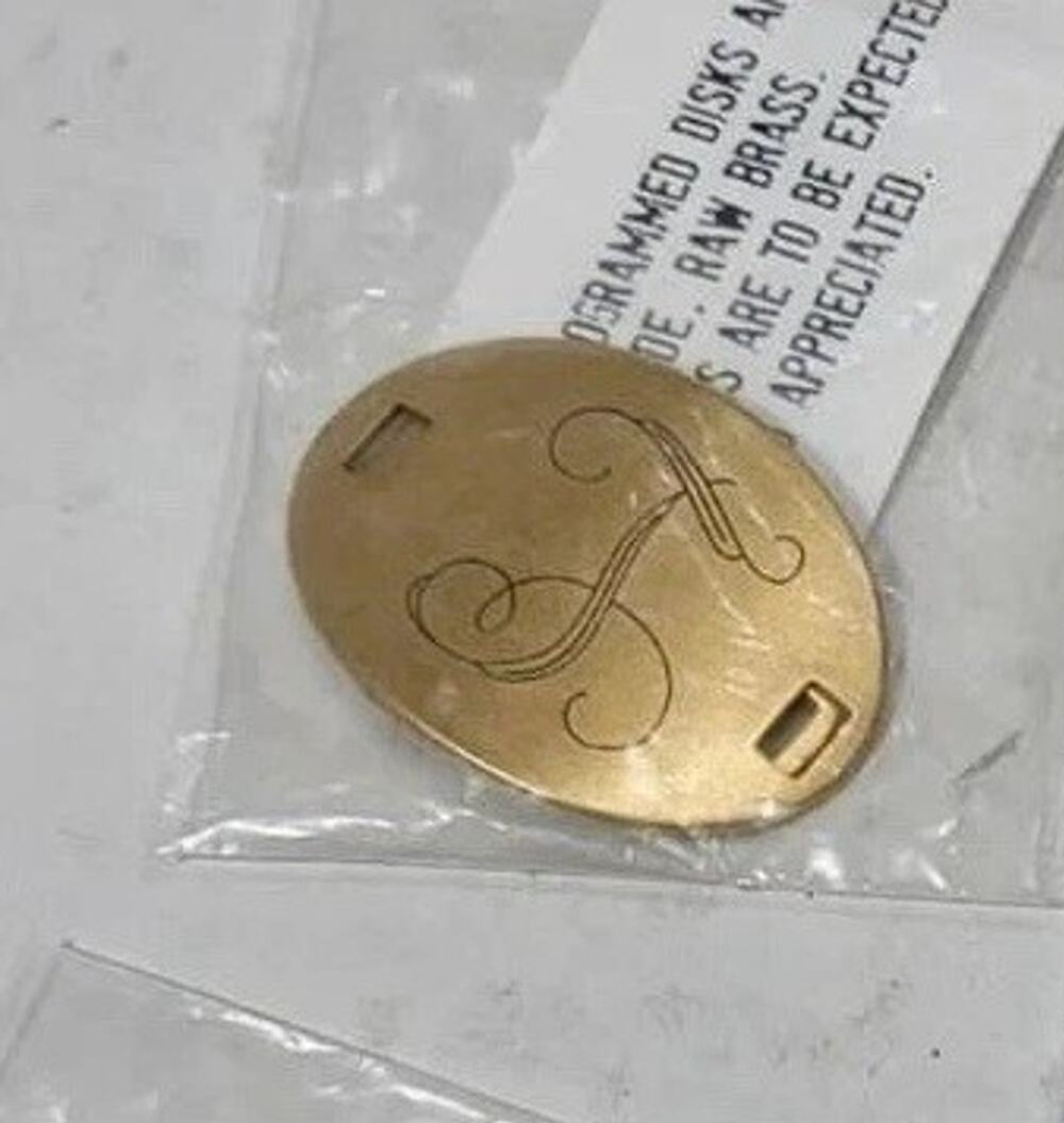 “T” Beaucoup Designs Jewelry The Laiton Collection Brass Initial Letter Charm